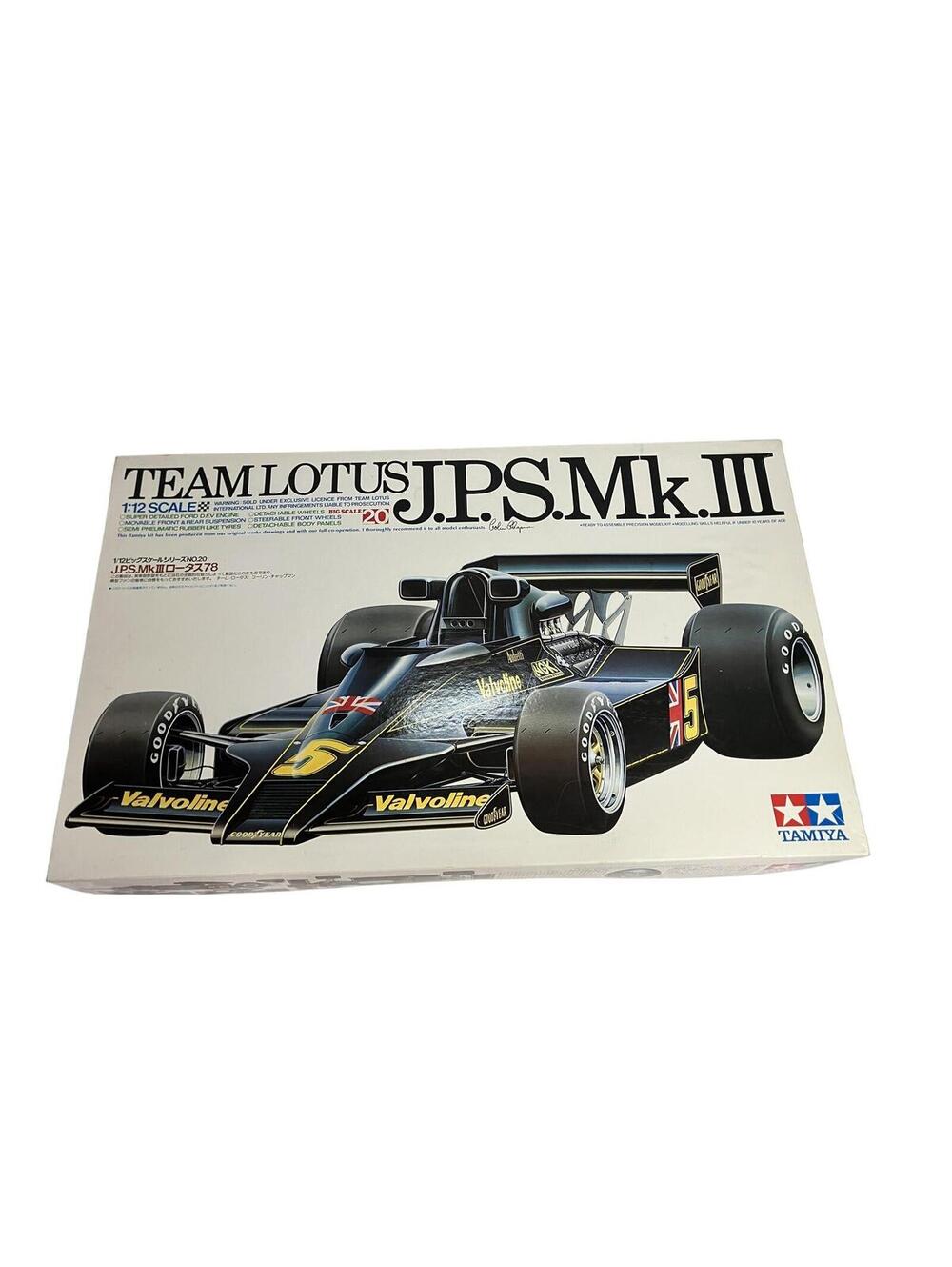 Vintage Tamiya Team Lotus JPS MkIII 1:12 Model Kit Unpainted Unassembled Japan
